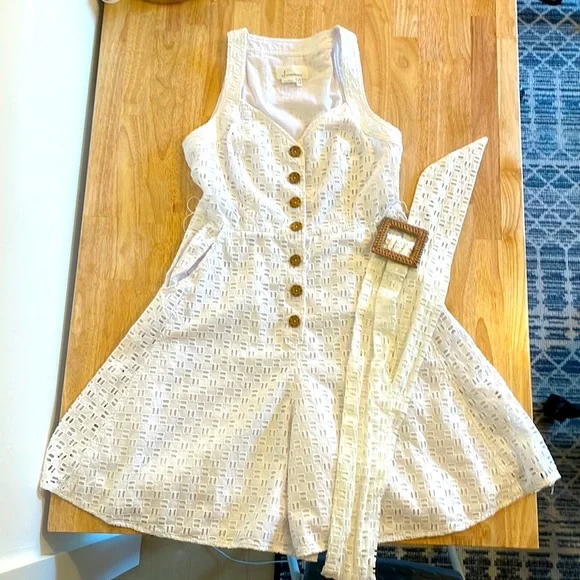 Anthropologie Pants Jumpsuits Anthropologie White Eyelet